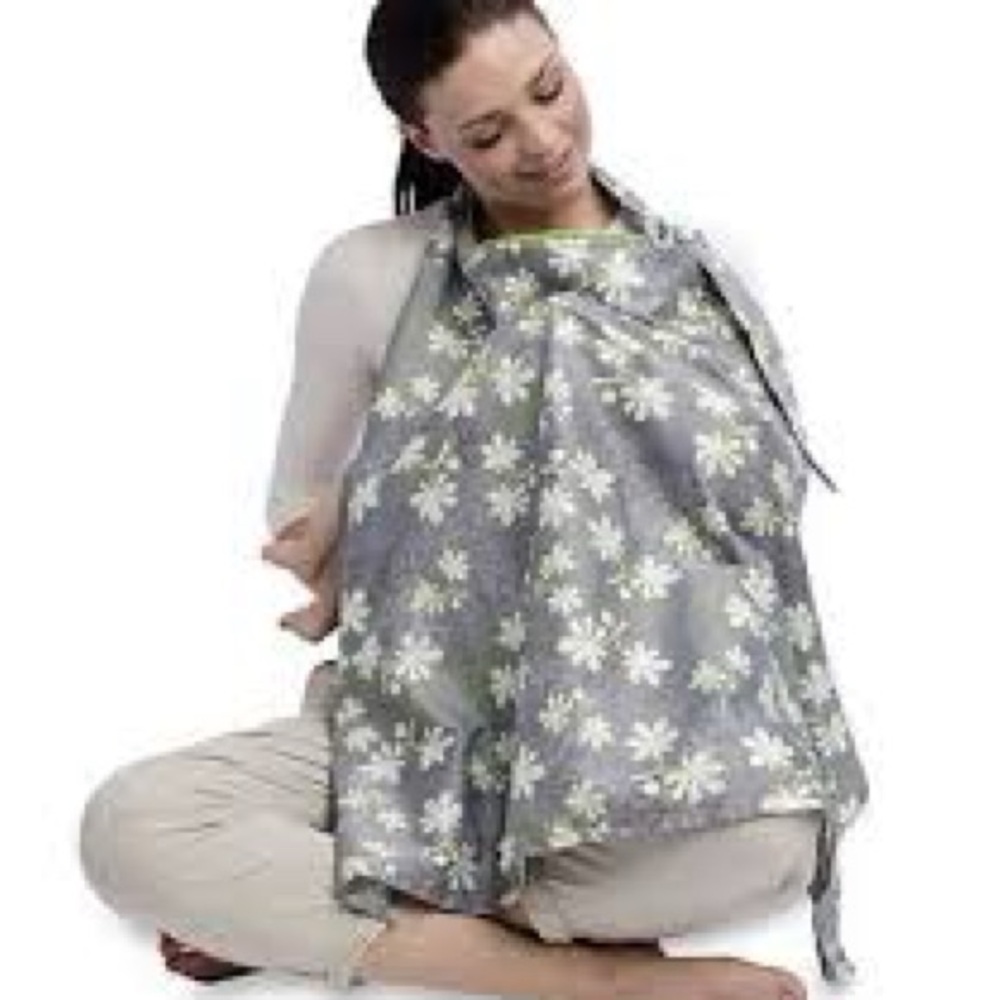 Boppy grey Floral Nursing Cover